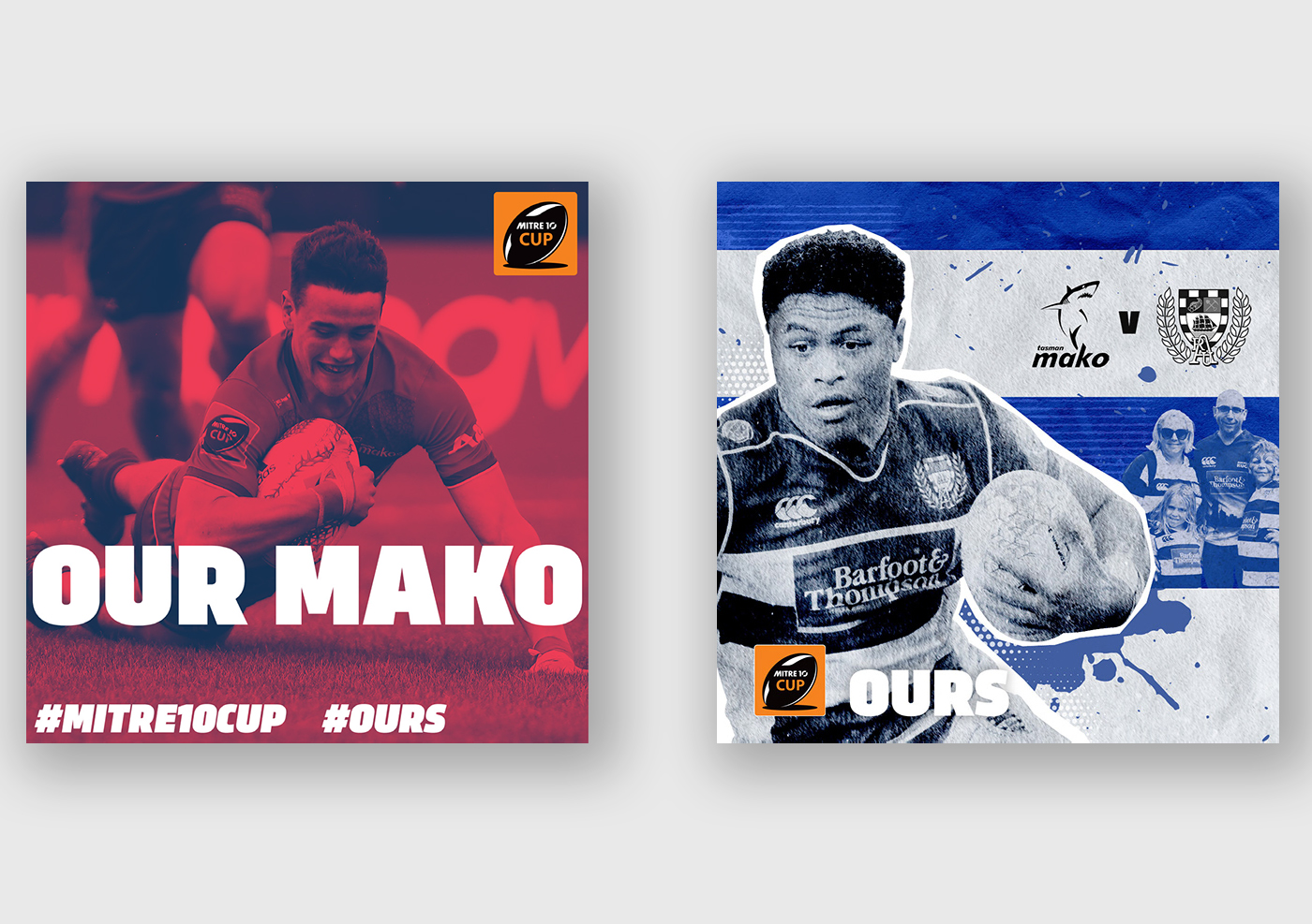 Mitre 10 Cup social media post with a player